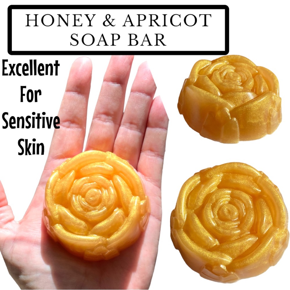 1 Bar, Honey & Apricot Rose Soap, Handmade, Great Gift Idea! ( PRICE IS FIRM )